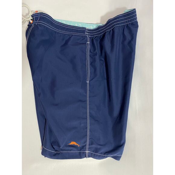 Tommy Bahama Blue Baja Beach Bathing Suit Mens Size XL Swim Trunks w/ Liner - Picture 7 of 8